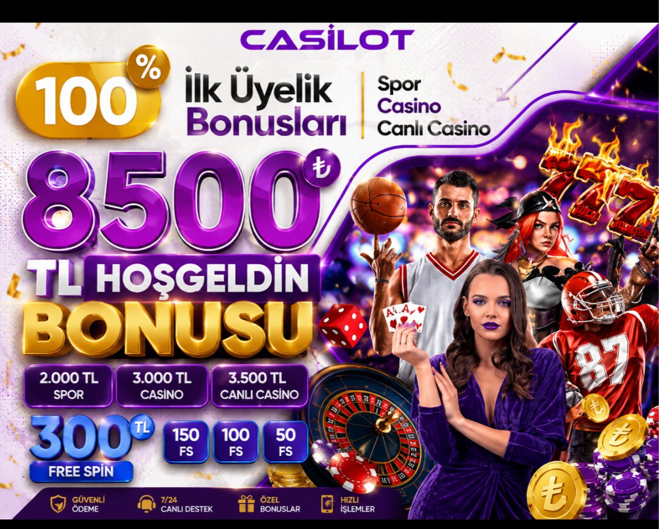 Casilot 8500 TL Hoşgeldin Bonusu